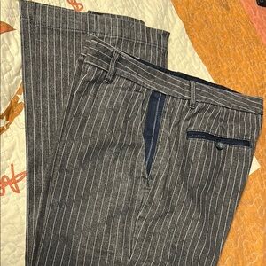 Theory Gray Striped Women's Pants